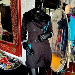 Black jacket/ dress with French graffiti
